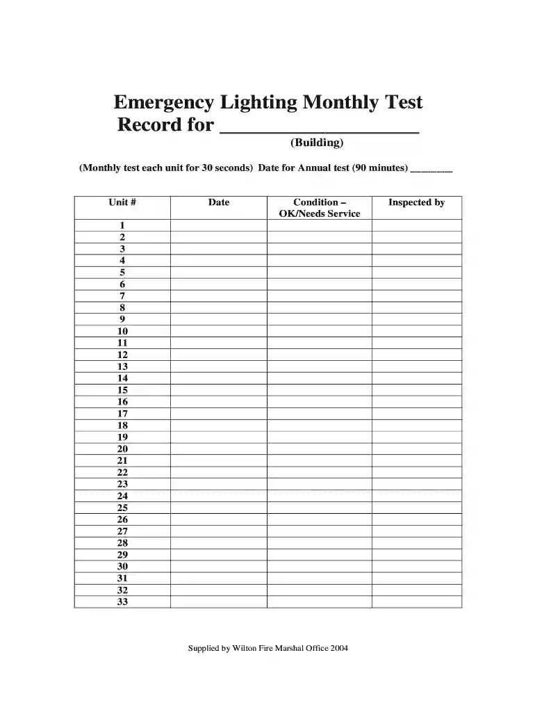 required monthly test Preview on Page 1