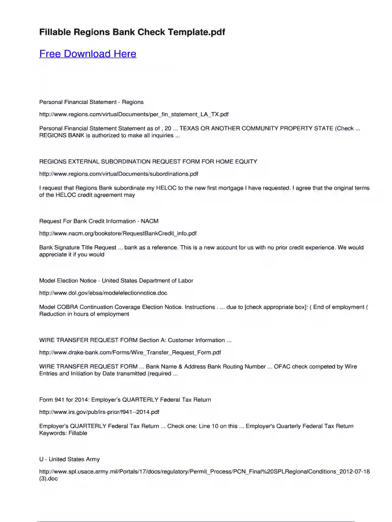 regions bank temporary checks Preview on Page 1
