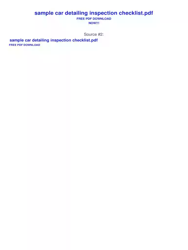 auto detailing forms pdf Preview on Page 1