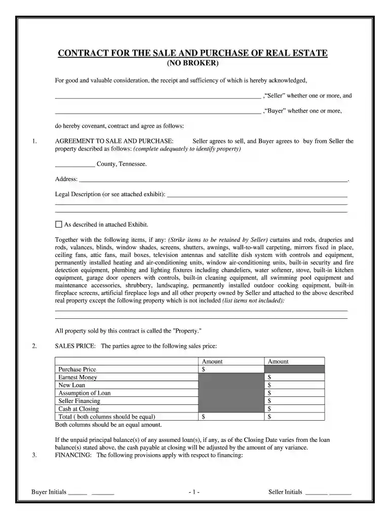 tennessee real estate forms Preview on Page 1