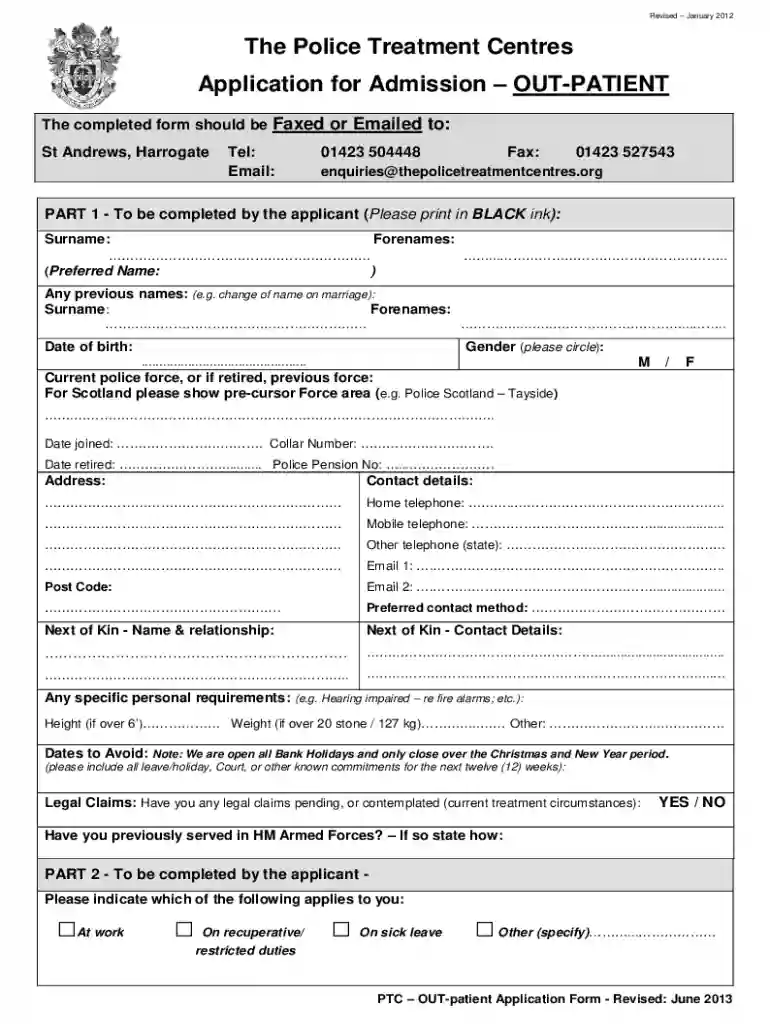 Insert New PTC Banner & contact details telephones & email etc Preview on Page 1