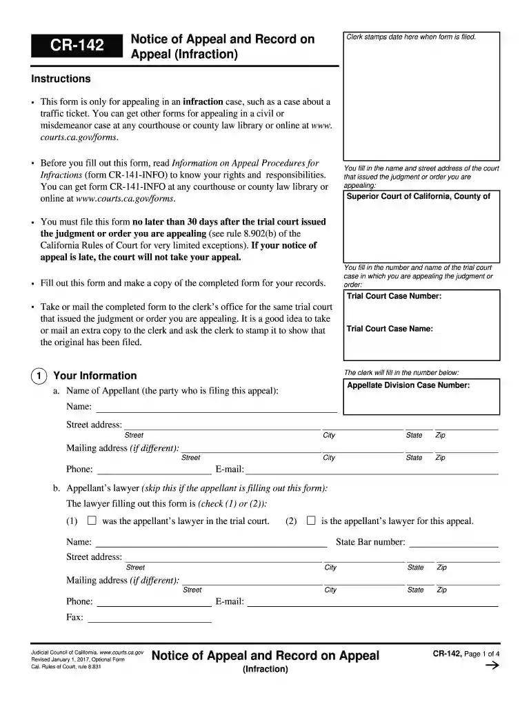 cr142 form 2009 Preview on Page 1