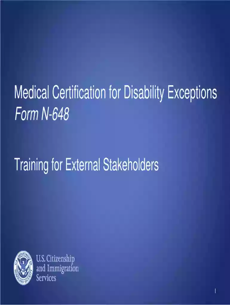 uscis form n648 Preview on Page 1