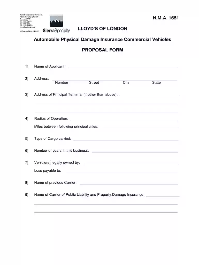lloyds 1651 form Preview on Page 1