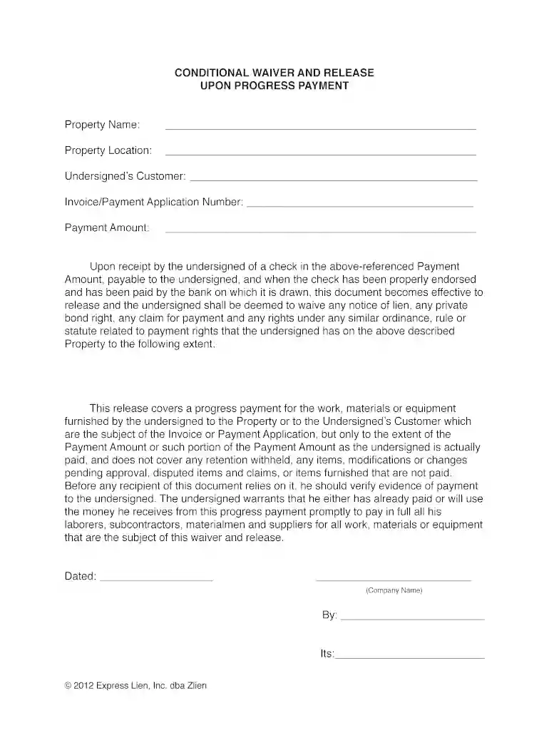 conditional waiver upon Preview on Page 1