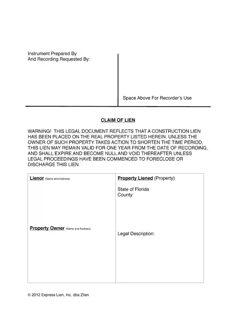 lien to be placed example Preview on Page 1