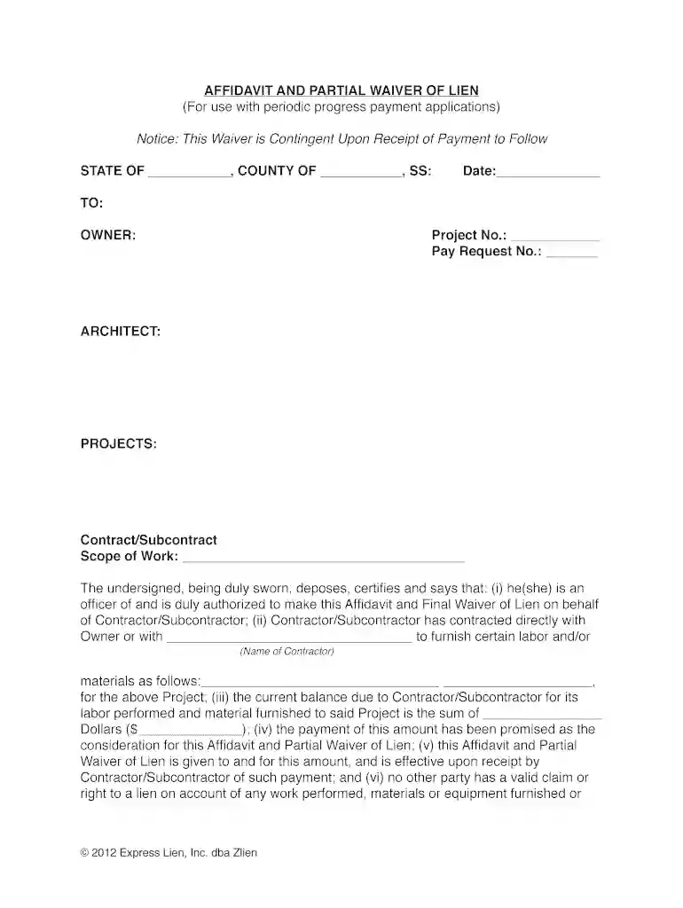 partial release of lien florida pdf Preview on Page 1