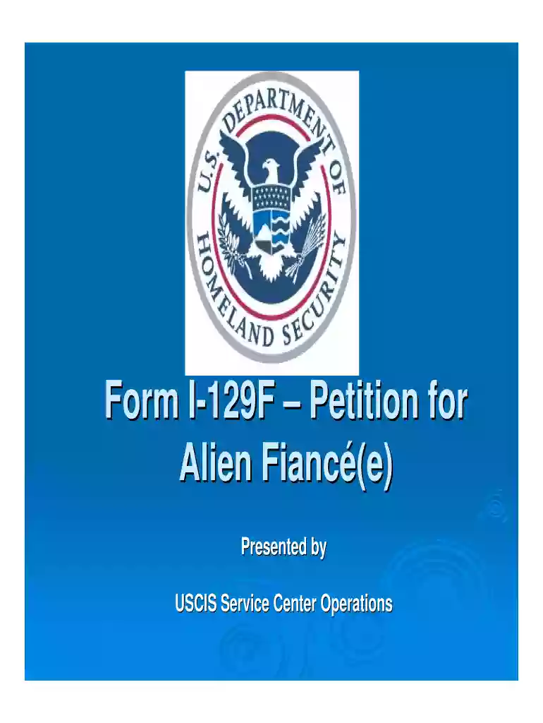 uscis i 129f petition Preview on Page 1