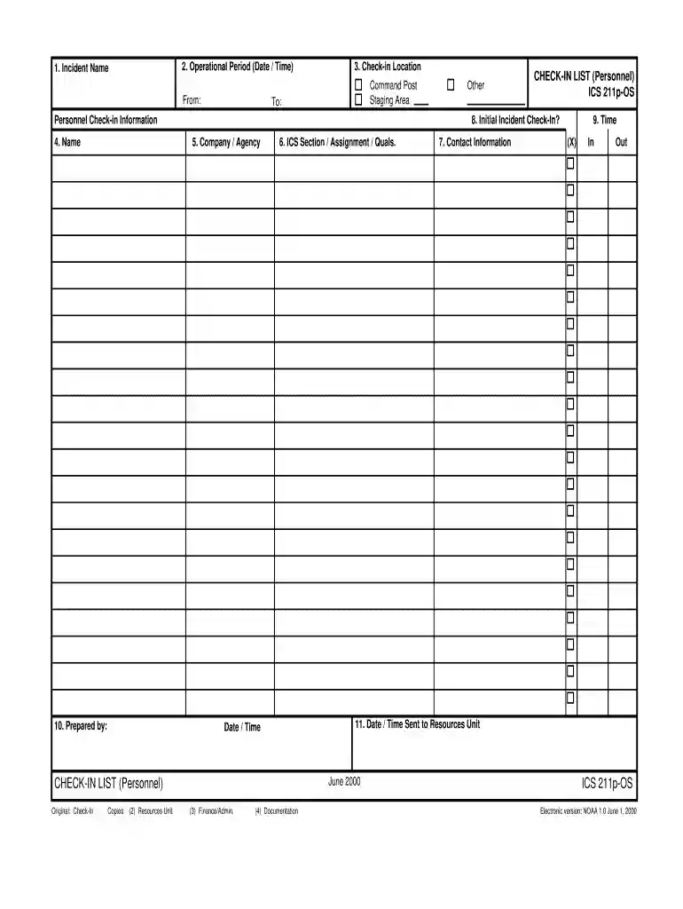ics sign in sheet Preview on Page 1
