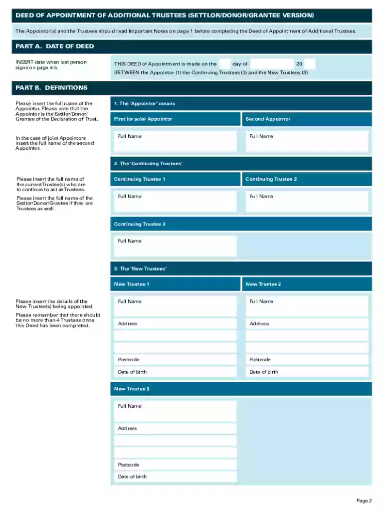 deed of appointment template Preview on Page 1