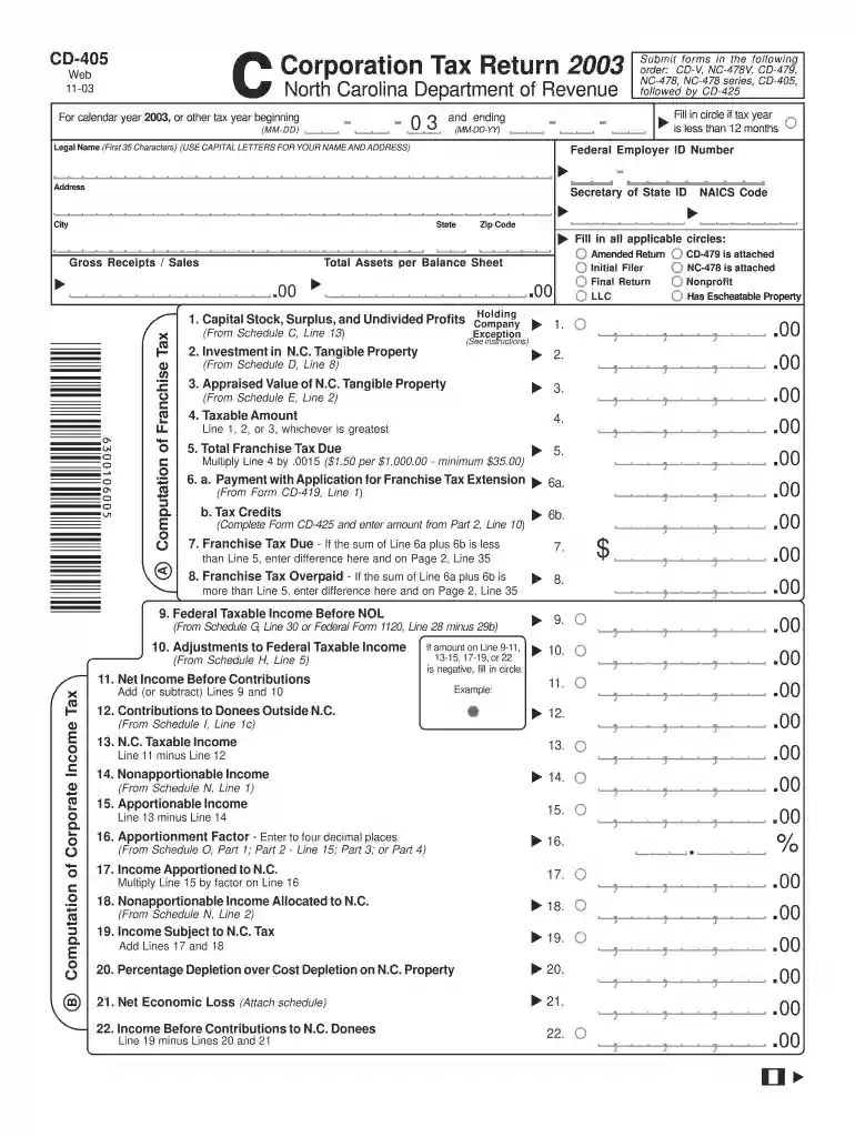 2003 2014 cd 405 form Preview on Page 1