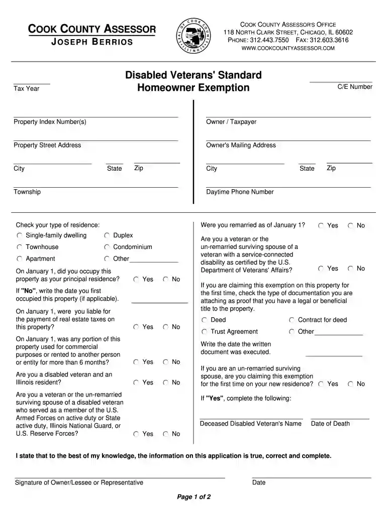 cook county homeowners exemption deadline 2024 pdf Preview on Page 1
