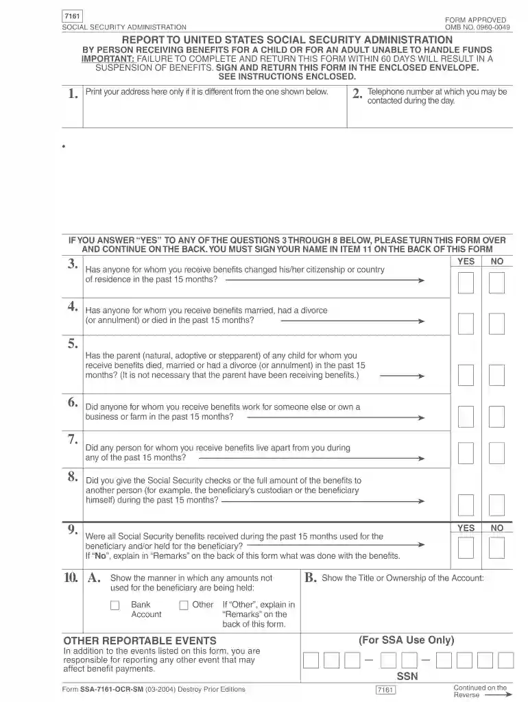 social security proof of life form Preview on Page 1