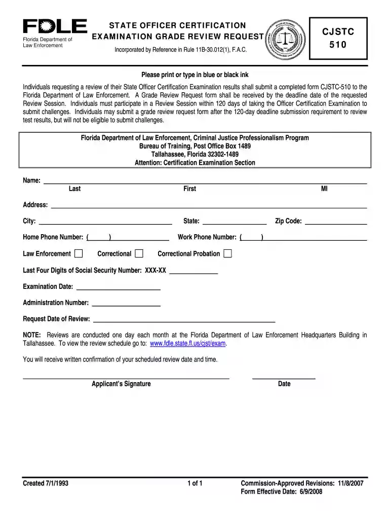 fdle forms Preview on Page 1