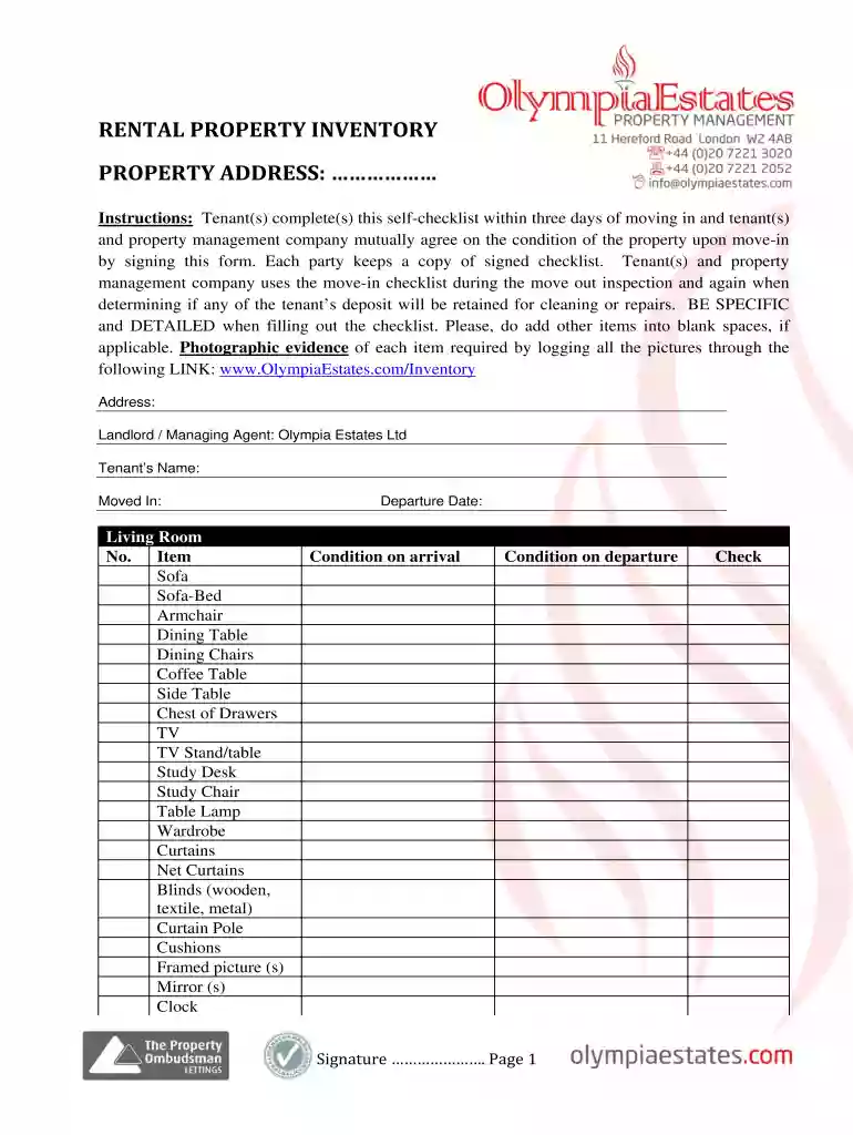 self inventory worksheet Preview on Page 1