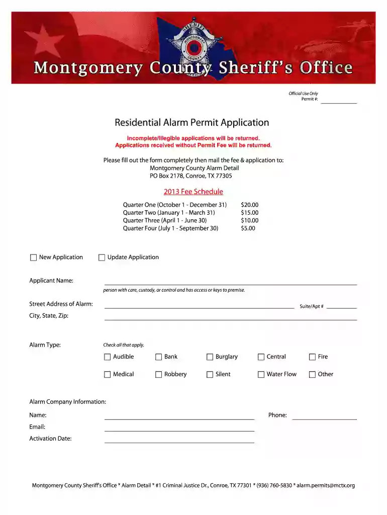 alarm permit montgomery county Preview on Page 1