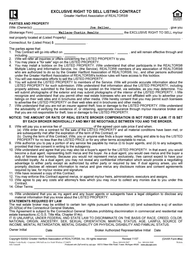 exclusive rights example Preview on Page 1