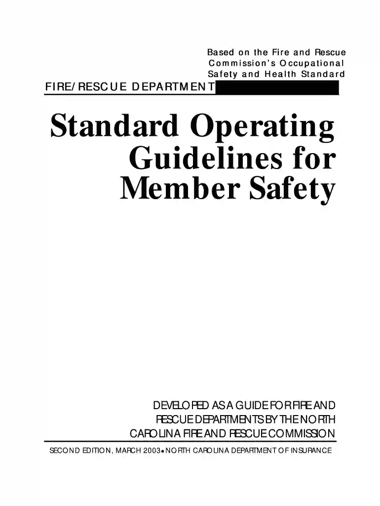 north carolina standard operating guidelines Preview on Page 1