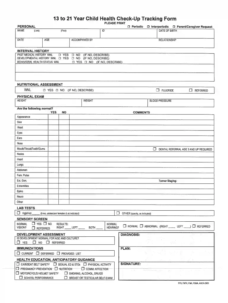 full medical check up list Preview on Page 1
