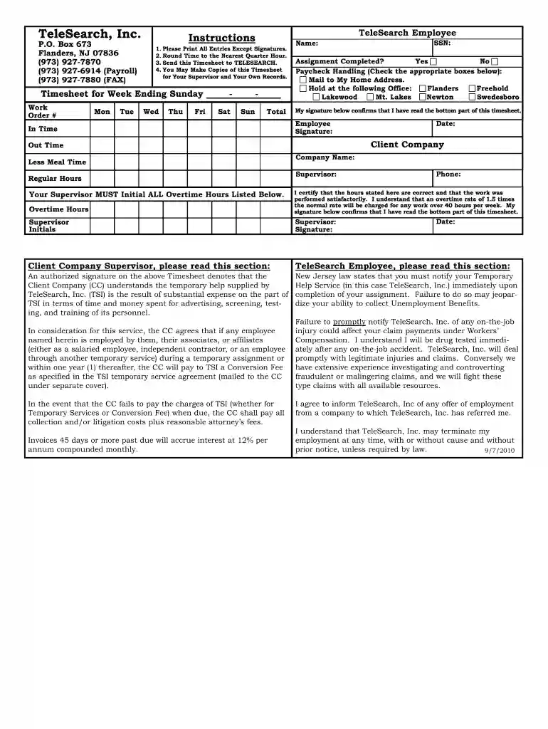 telesearch Preview on Page 1