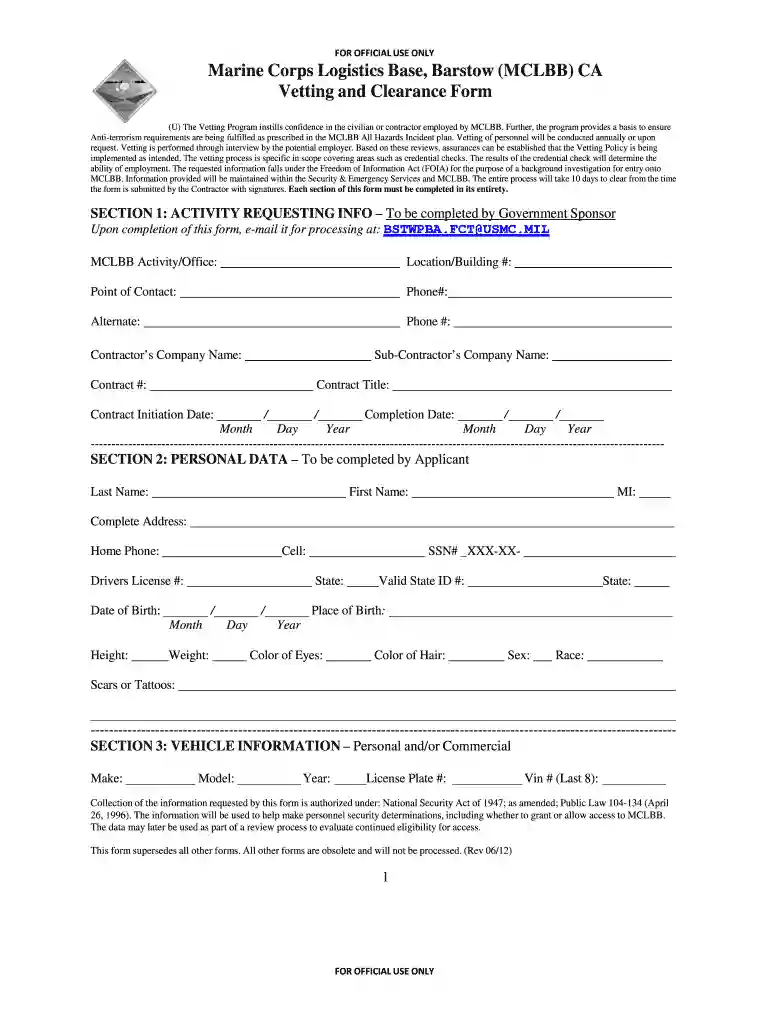 for mclbb form download Preview on Page 1