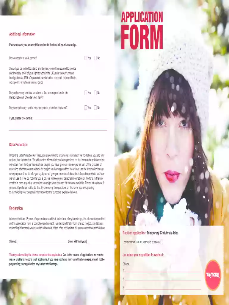how old do you have to be to work in tk maxx Preview on Page 1