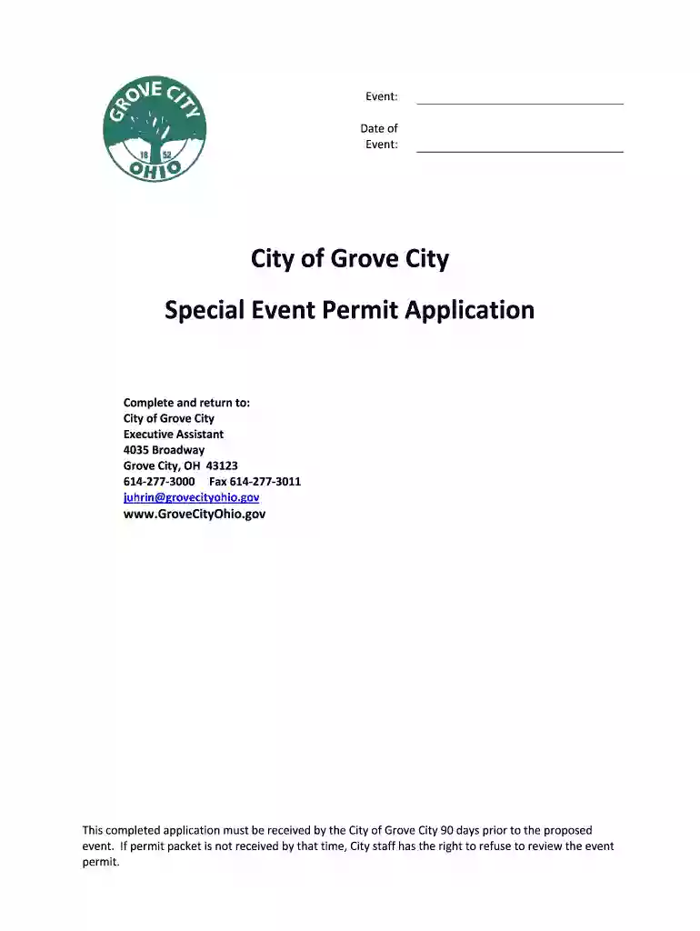 ohio special permit city grove Preview on Page 1
