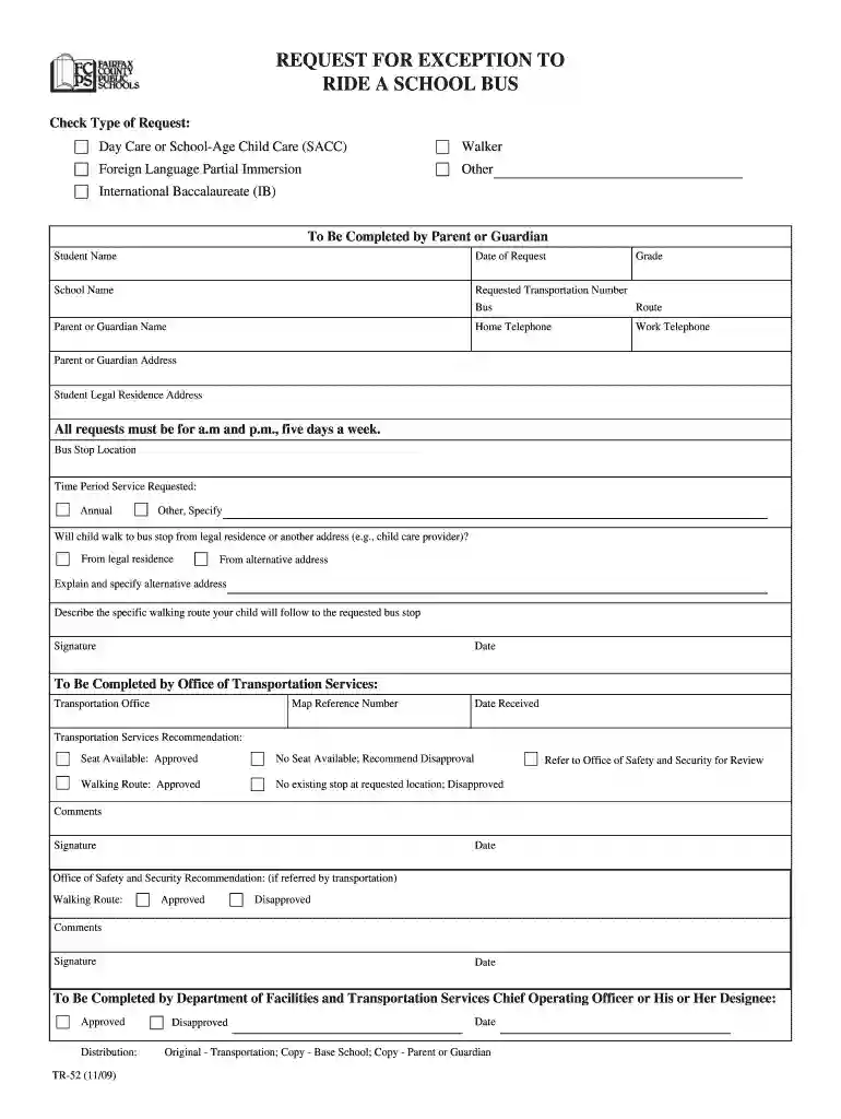 fcps exception to ride Preview on Page 1