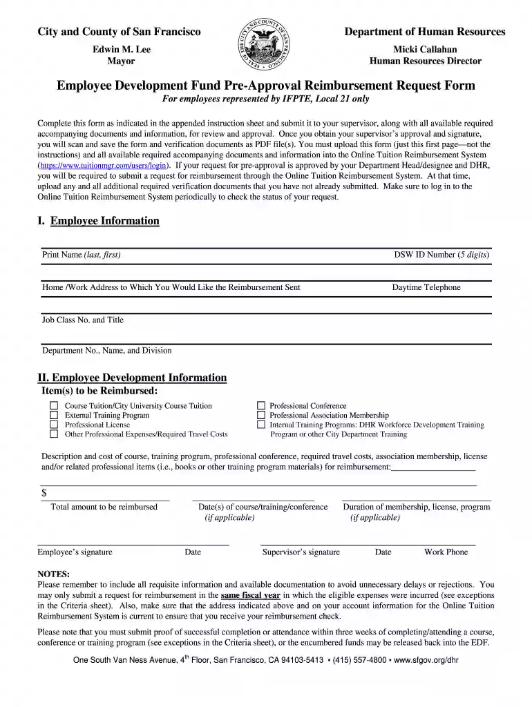 l21 tuition reimbursement blank Preview on Page 1
