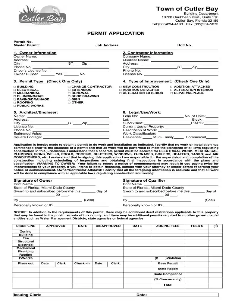 cutler bay building department Preview on Page 1