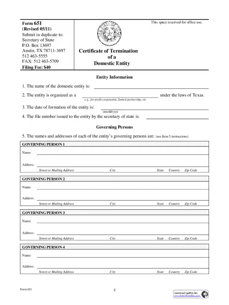 form 651 Preview on Page 1