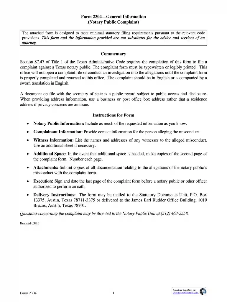 texas secretary of state form 2101 Preview on Page 1