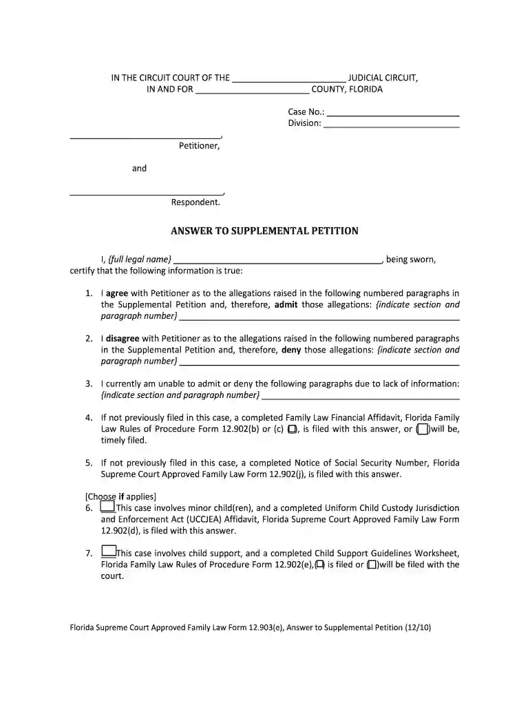 family law form 12903e 2010 Preview on Page 1