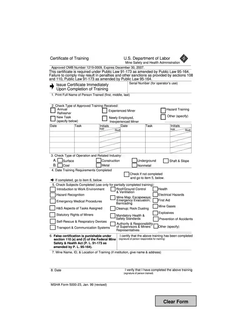 msha 5000 23 books Preview on Page 1