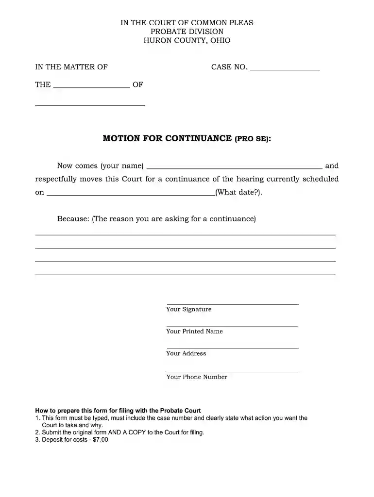 continuance huron Preview on Page 1