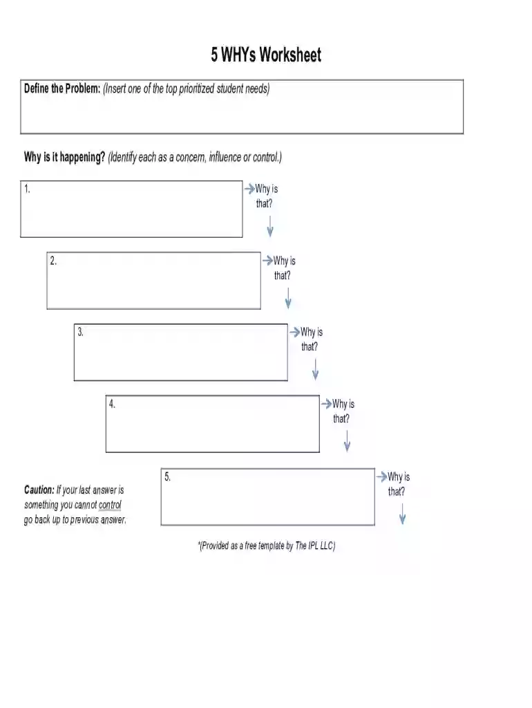 5 whys template Preview on Page 1