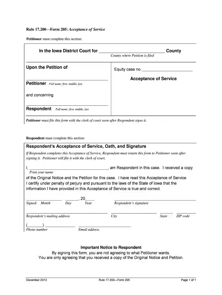iowa acceptance service Preview on Page 1