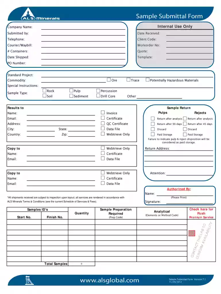 sample submittal forms Preview on Page 1