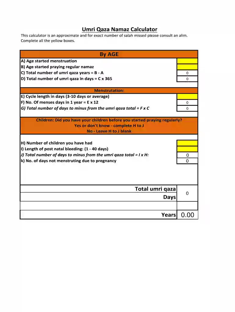 namaz rakat table Preview on Page 1