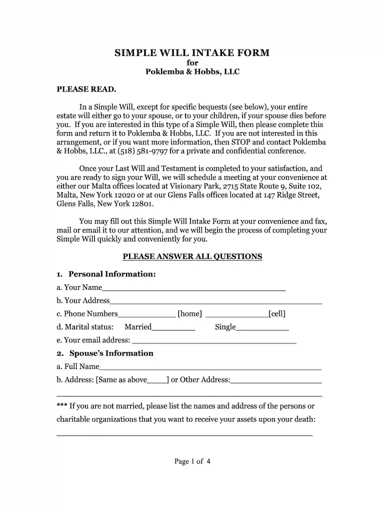 personal wills Preview on Page 1