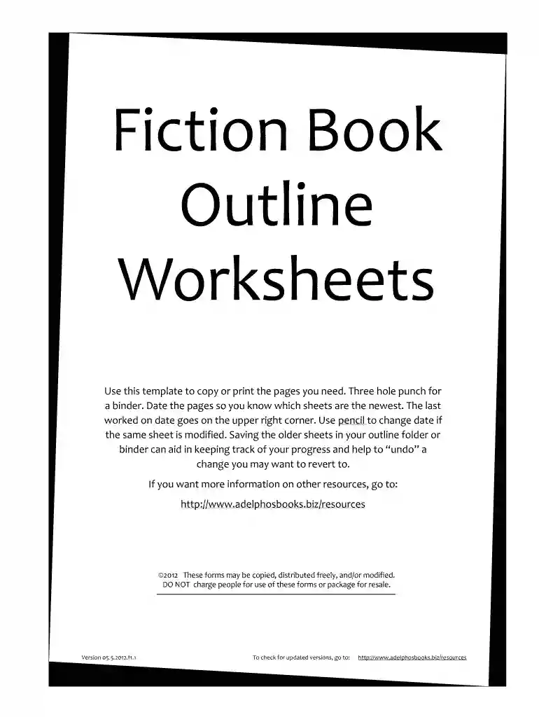 book outline template pdf Preview on Page 1