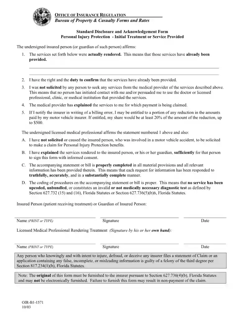 standard disclosure form 2003 Preview on Page 1