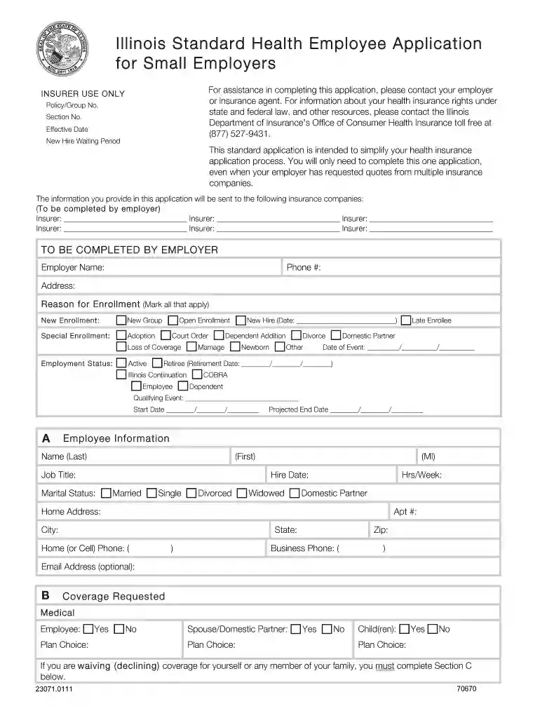 illinois medical card application Preview on Page 1