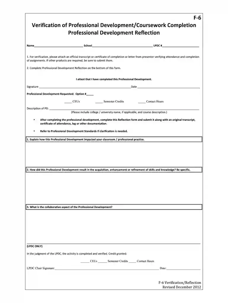 f 6 verification form Preview on Page 1