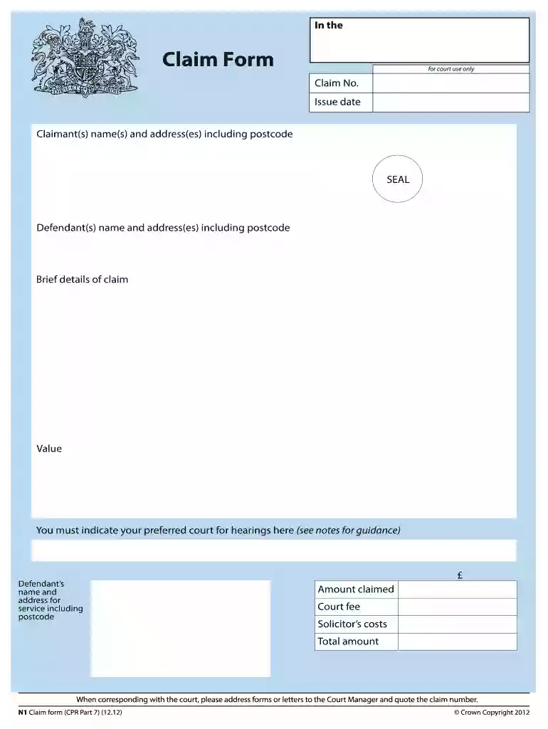 n1 form Preview on Page 1