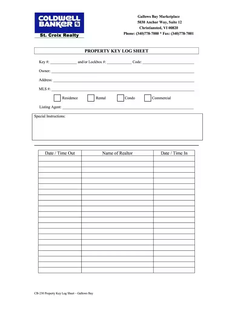 coldwell banker open house sign in sheet Preview on Page 1