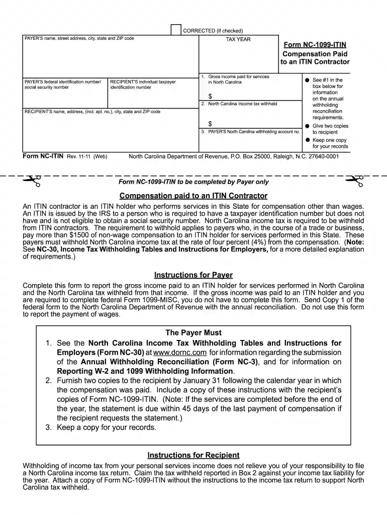 1099 form nc Preview on Page 1