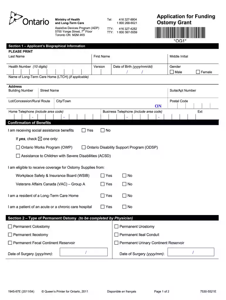 ostomy grant usa Preview on Page 1