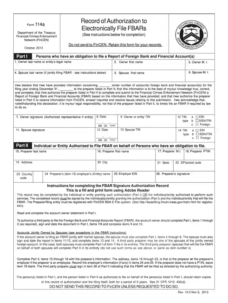 blank form 114 Preview on Page 1