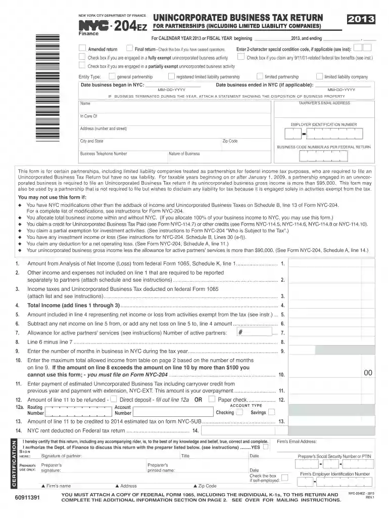 nyc 204ez instructions Preview on Page 1